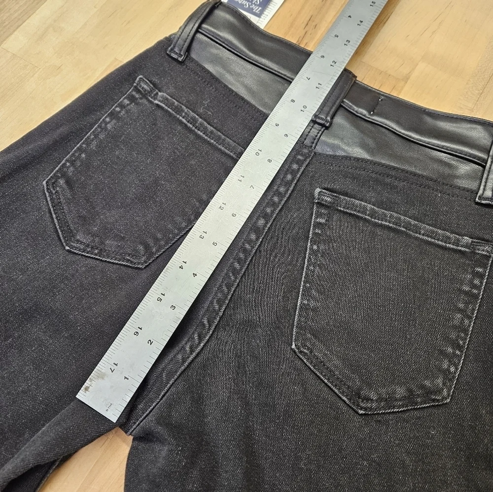 Abercrombie & Fitch The Super Skinny Ankle High Rise Jean Leather Pockets 24/00L